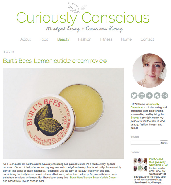 Curiously Conscious - Top 12 Cruelty-Free Beauty Blogger curiously-conscious