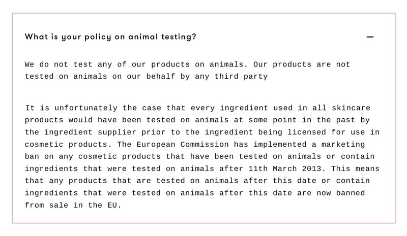 REN Animal Testing Policy in 2019