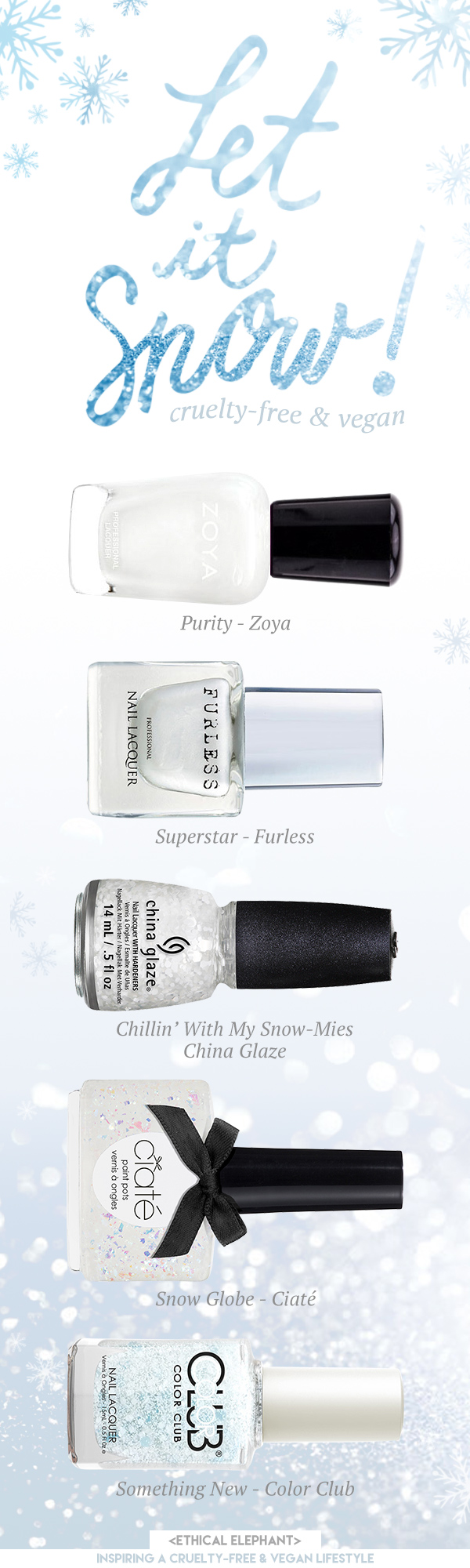 Let It Snow - Cruelty-Free & Vegan Holiday Nail Inspiration