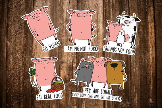 Vegan stickers // Absolutely Corgeous Vegan stickers // Absolutely Corgeous