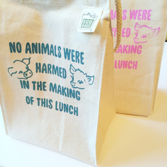 Vegan Lunch Bag // Vegan Police Vegan Lunch Bag // Vegan Police