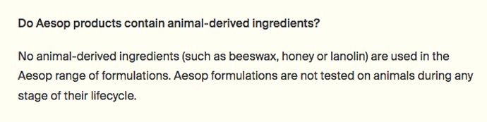 Is Aesop Vegan?