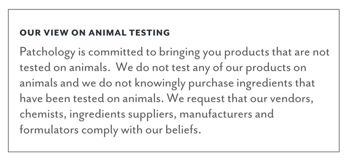 Patchology's Animal Testing Statement