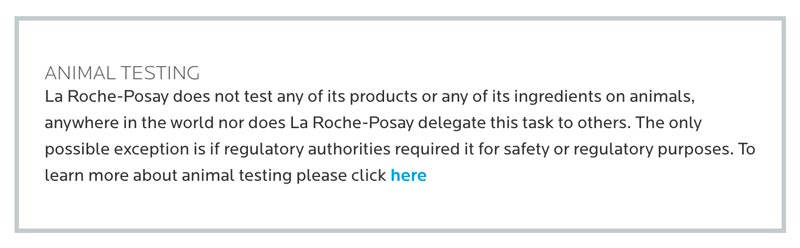 is la roche posay cruelty free 2019