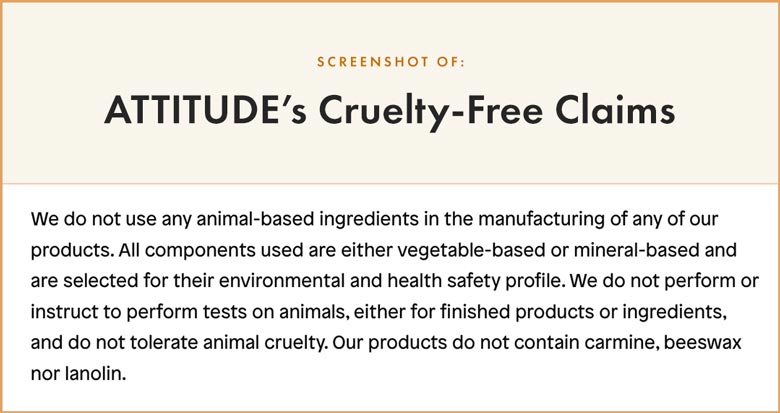 ATTITUDE Cruelty-Free Claims