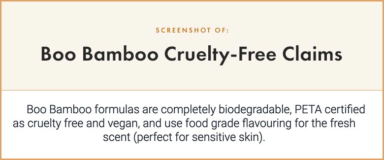 Boo Bamboo Cruelty-Free Claims