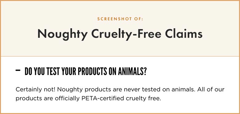 Noughty Cruelty-Free Claims