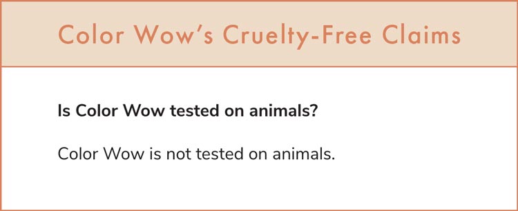 Color Wow Cruelty-Free Claims