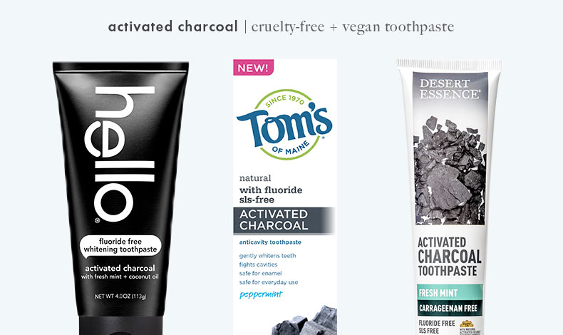 Cruelty-Free Vegan Activated Charcoal Toothpaste: Hello, Tom's of Maine, and Desert Essence