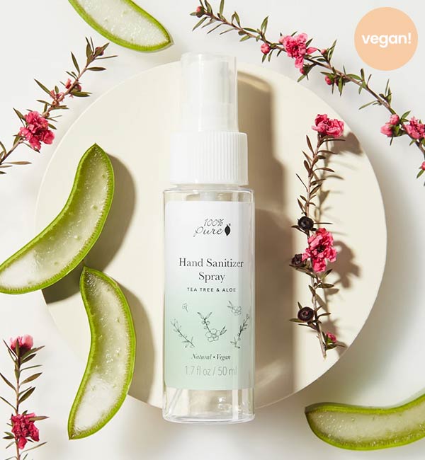 Vegan Hand Sanitizer Spray by 100% Pure