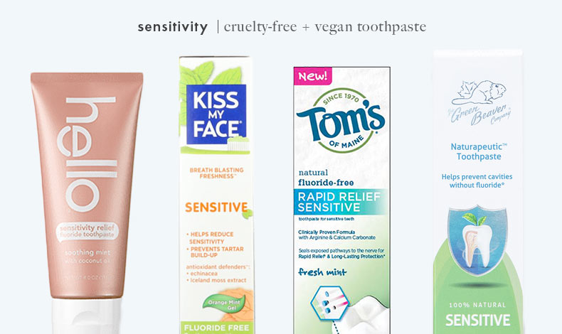 Cruelty-Free Vegan Sensitivity Toothpaste: Hello, Kiss My Face, Tom's of Maine, and Green Beaver