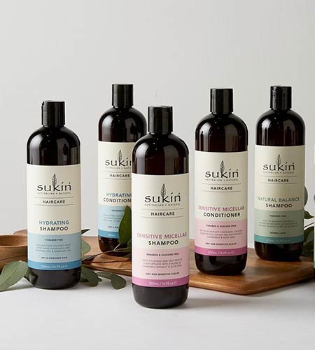 Sukin affordable range of 100% vegan and organic shampoo