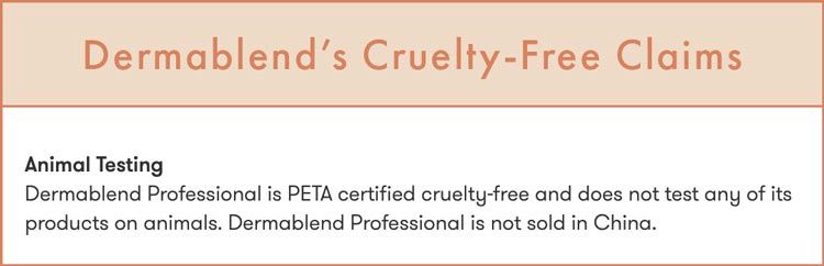 Dermablend cruelty-free claims