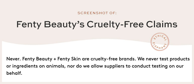 Fenty Beauty Cruelty-Free Claims