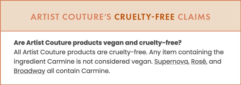 Artist Couture Cruelty-Free Claims