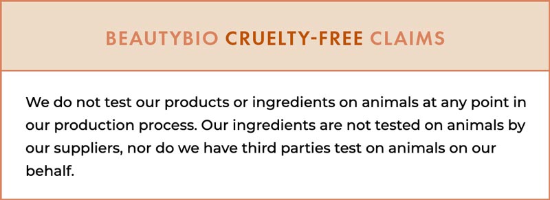 BeautyBio Cruelty-Free Claims