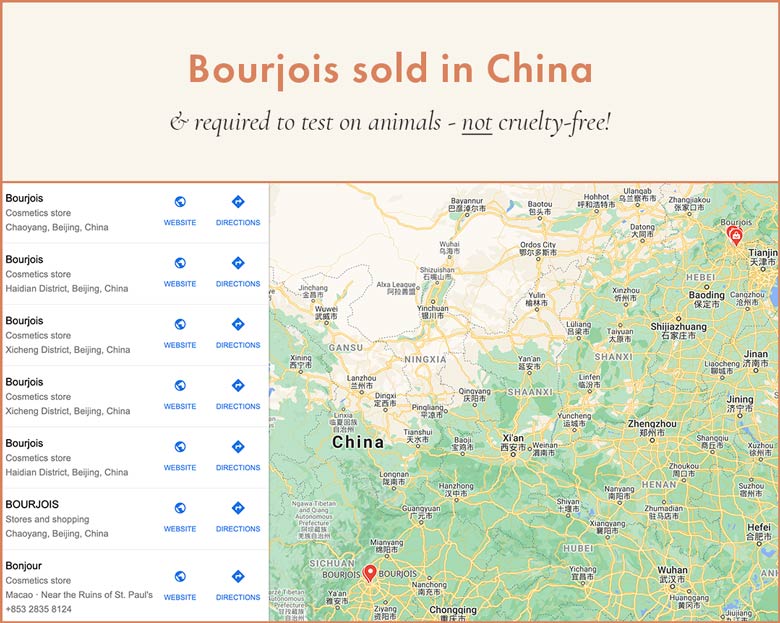 Bourjois Sold in China; Cannot Be Cruelty-Free!