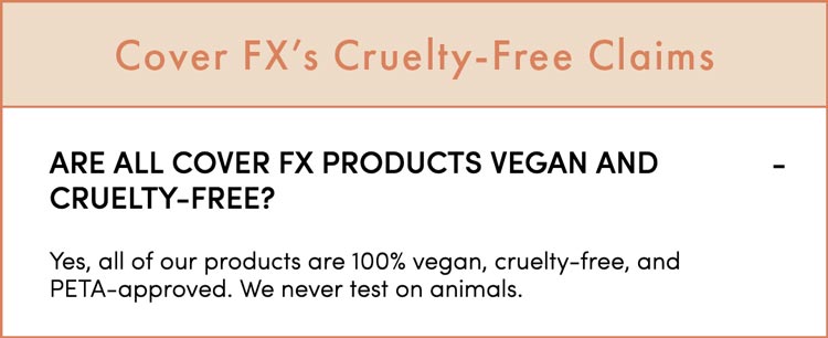 Cover FX cruelty-free claims