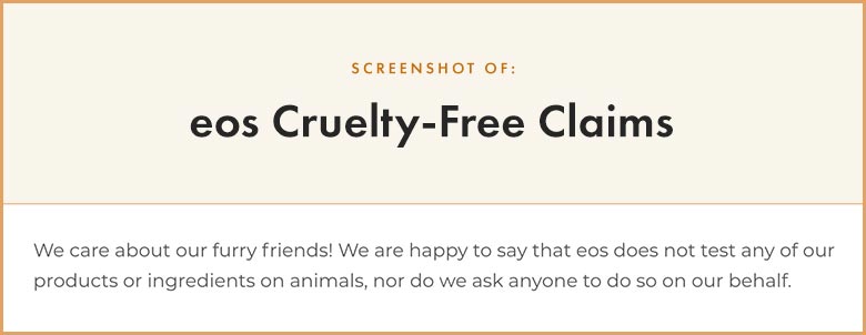 eos cruelty-free claims