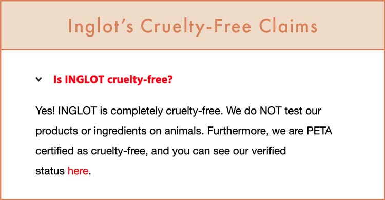 Is Inglot Cruelty-Free?