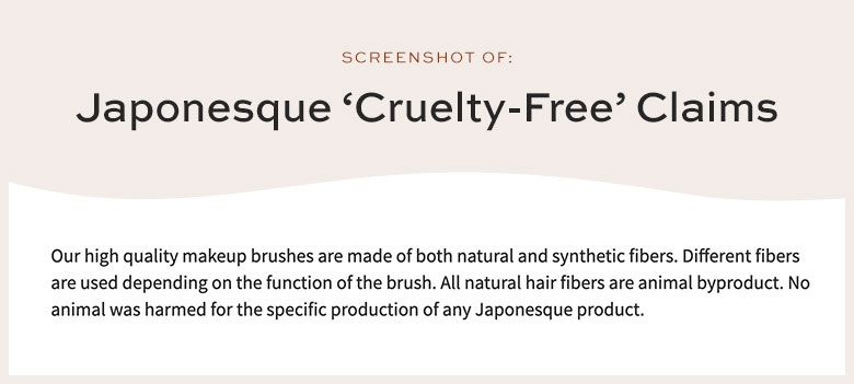 Japonesque Cruelty-Free Makeup Brush Claims