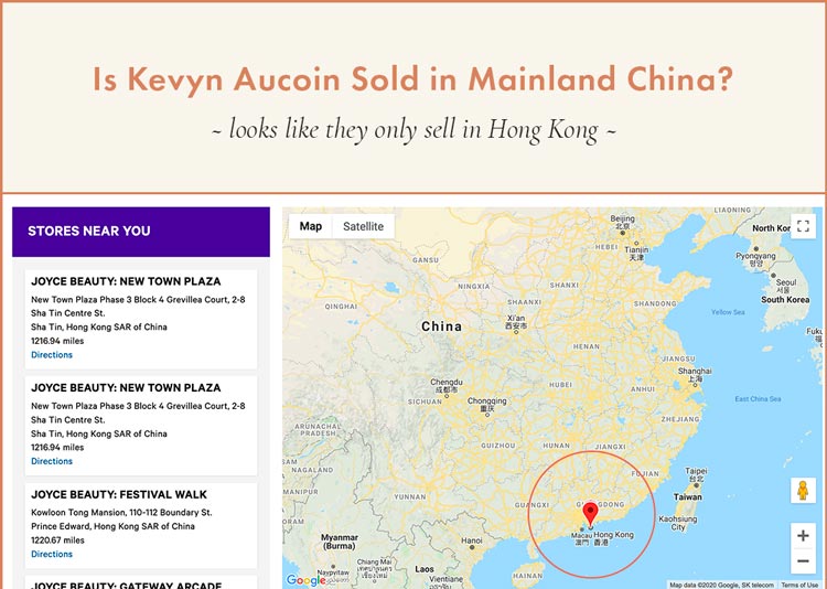 Kevyn Aucoin Selling in Hong Kong stores, not in mainland China ~ Not required to test on animals