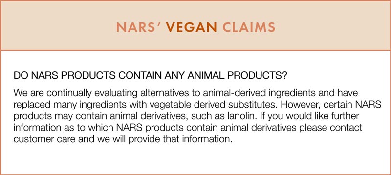 Is Nars Vegan?