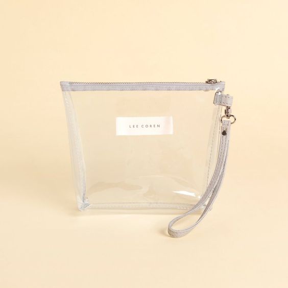 Small Clear Zip Pouch Wristlet - Lee Coren