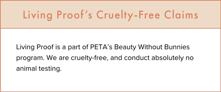 Living Proof's Cruelty-Free Claims