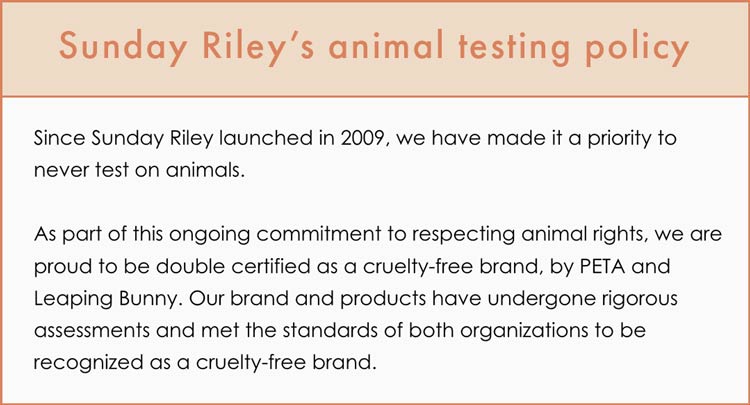 Sunday Riley Cruelty-Free Claims