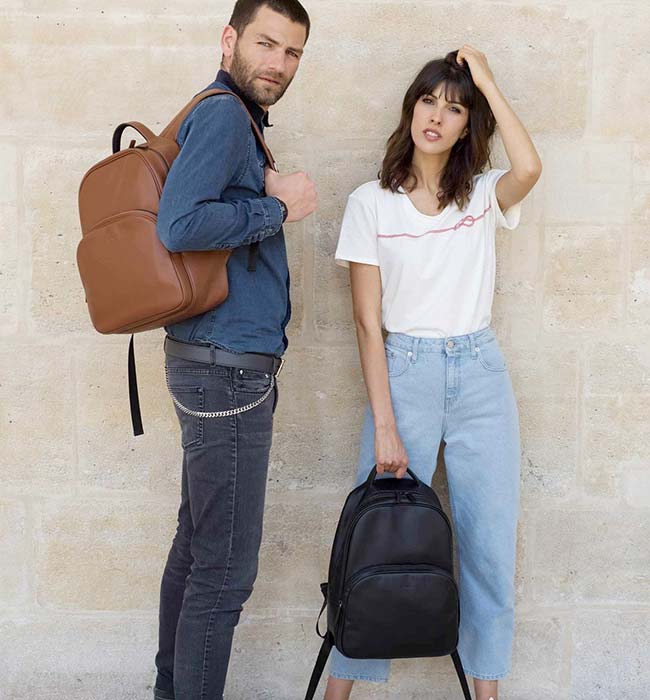 Small Vegan Leather Backpack - La Mère Petite – Azaria