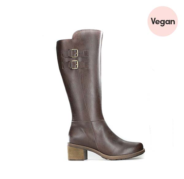 'Cecilia' Vegan Riding Boot in Brown from Novacas