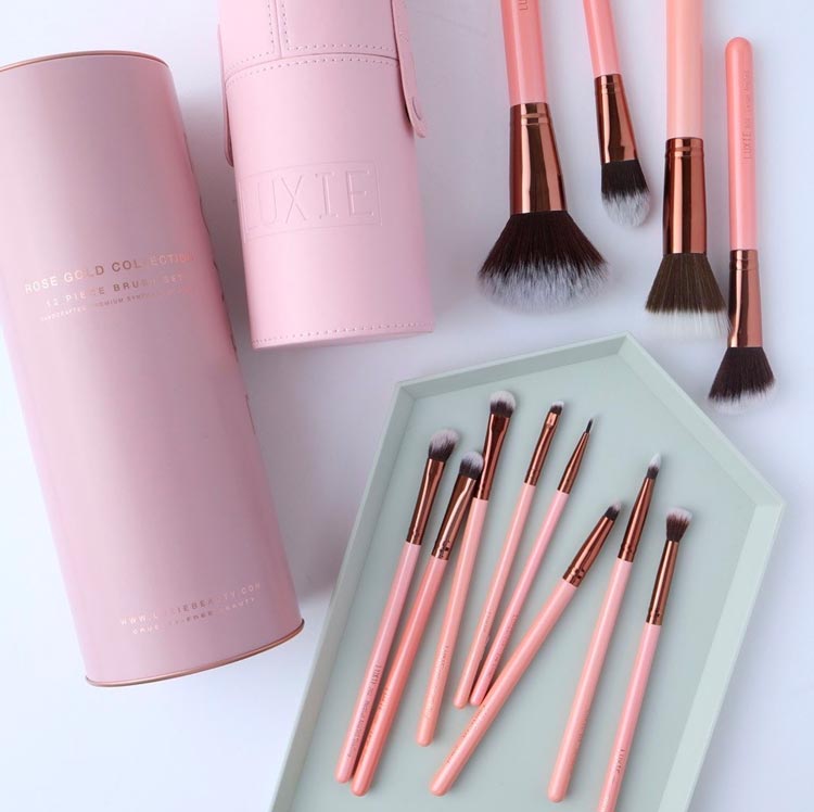 Luxie Beauty Rose Gold Vegan Makeup Brushes