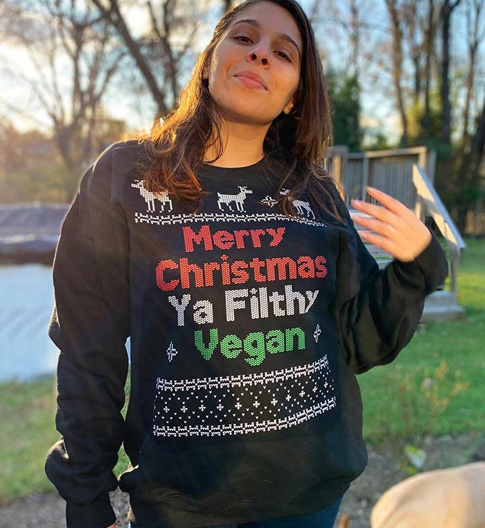 Merry Christmas Ya Filthy Vegan Ugly Vegan Christmas Sweater