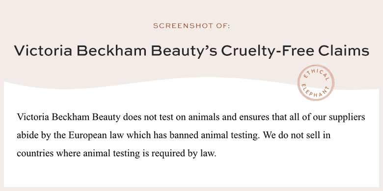 Victoria Beckham Cruelty-Free Claims