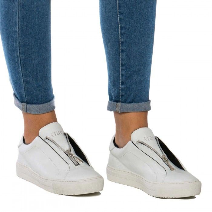 NAE's Onzip Vegan Sneakers with Silver and Nickel Free Zipper