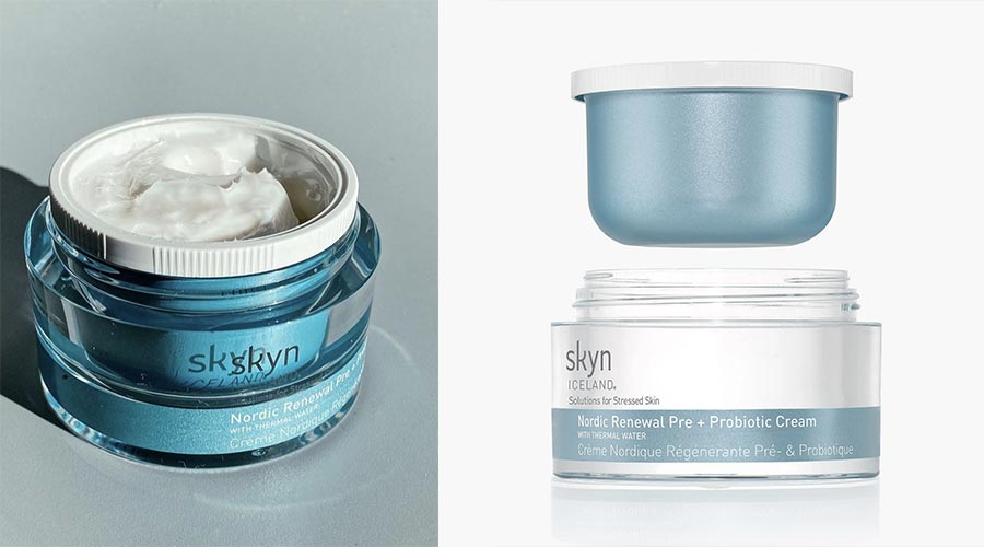 Skyn Iceland refillable jar and refill pod