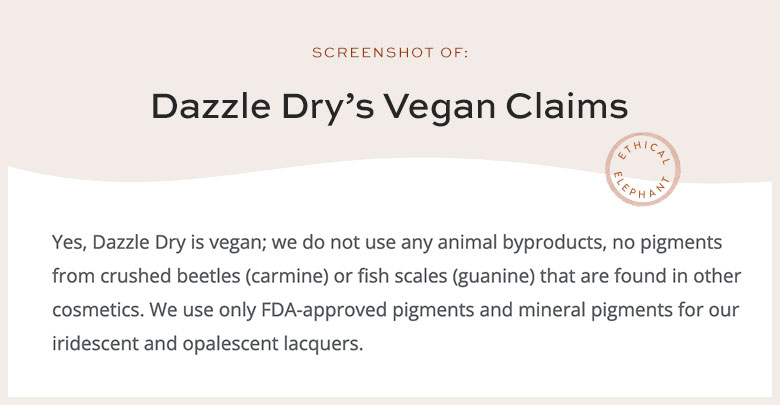 Is Dazzle Dry Vegan?