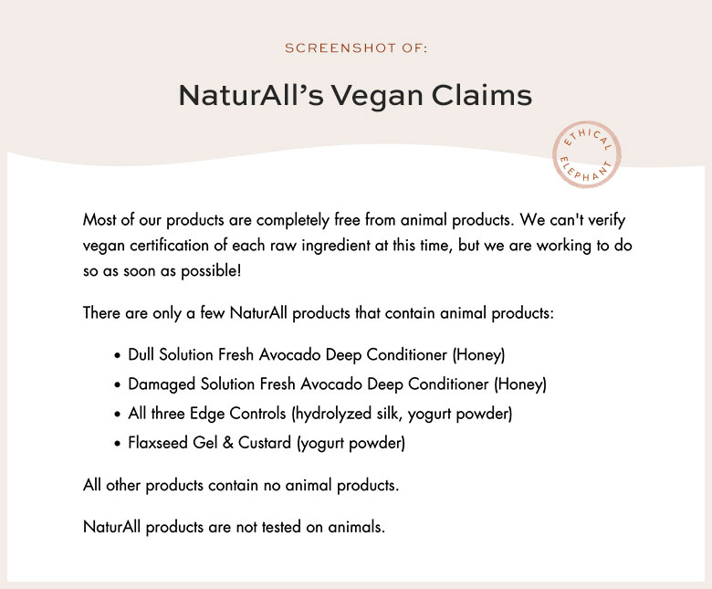 Is NaturAll Vegan?