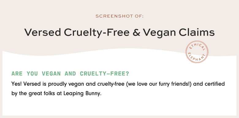 Is Versed Cruelty-Free & Vegan?