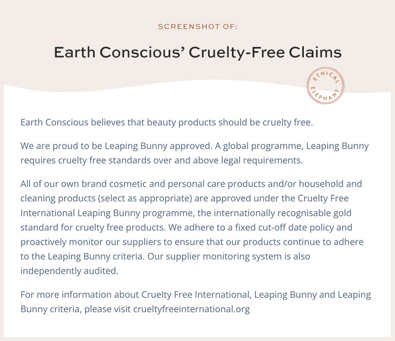 Is Earth Conscious Cruelty-Free?