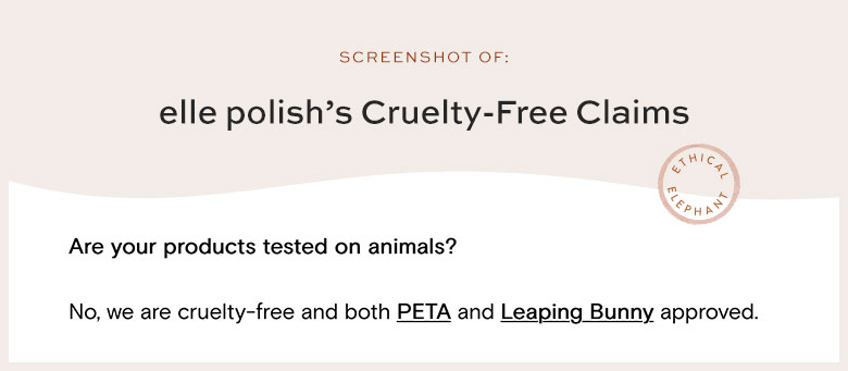 Is elle polish Cruelty-Free?