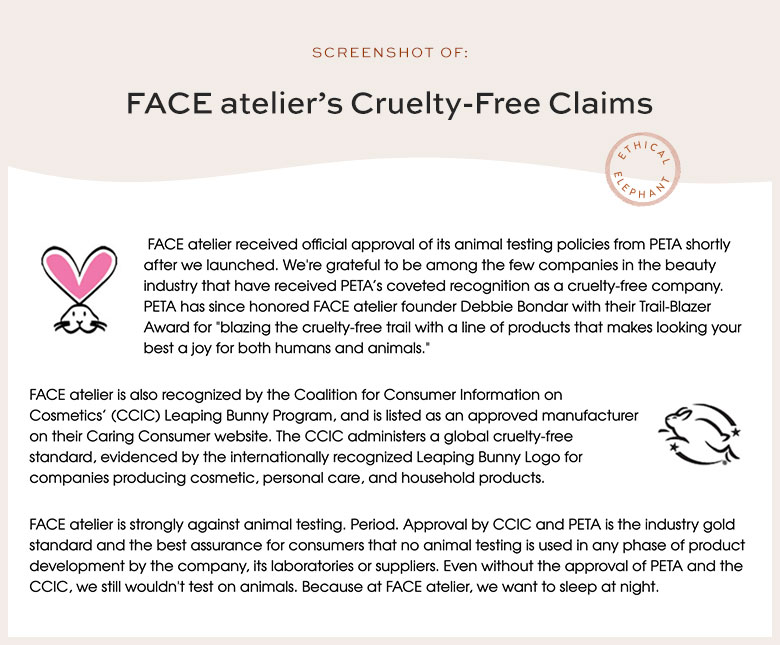 Is FACE atelier Cruelty-Free?