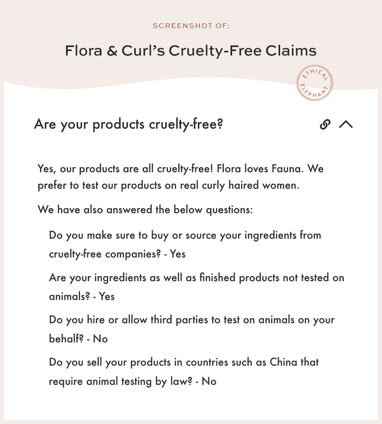 Is Flora & Curl Cruelty-Free?