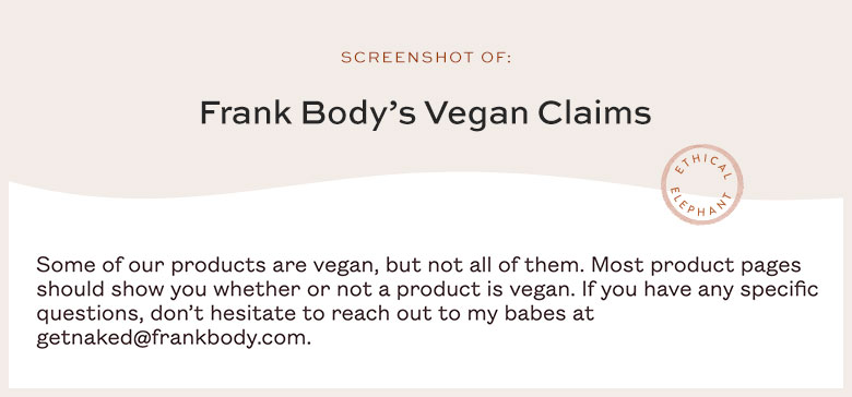 Is Frank Body Vegan?