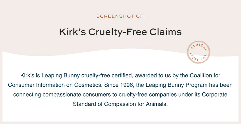 Is Kirk's Cruelty-Free?