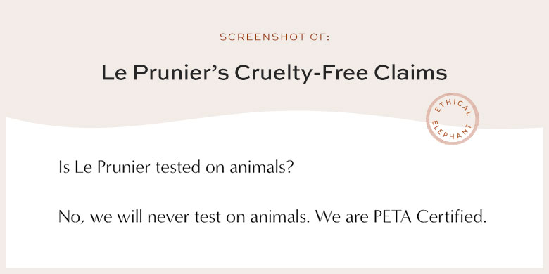 Is Le Prunier Cruelty-Free?