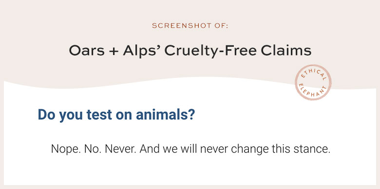 Is Oars + Alps Cruelty-Free?