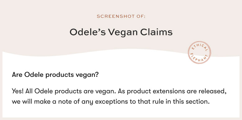 Is Odele Vegan?