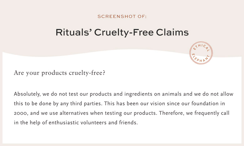 Is Rituals Cruelty-Free?